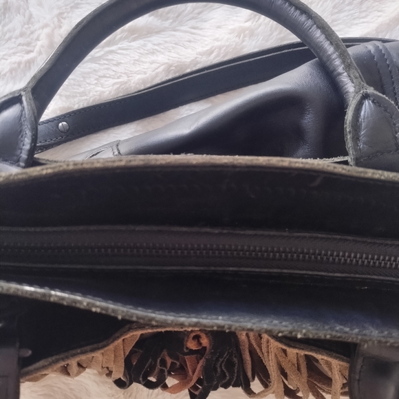 Liebeskind Leather Suede Fringe Removable Crossbody Handbag Bag - Picture 7 of 9